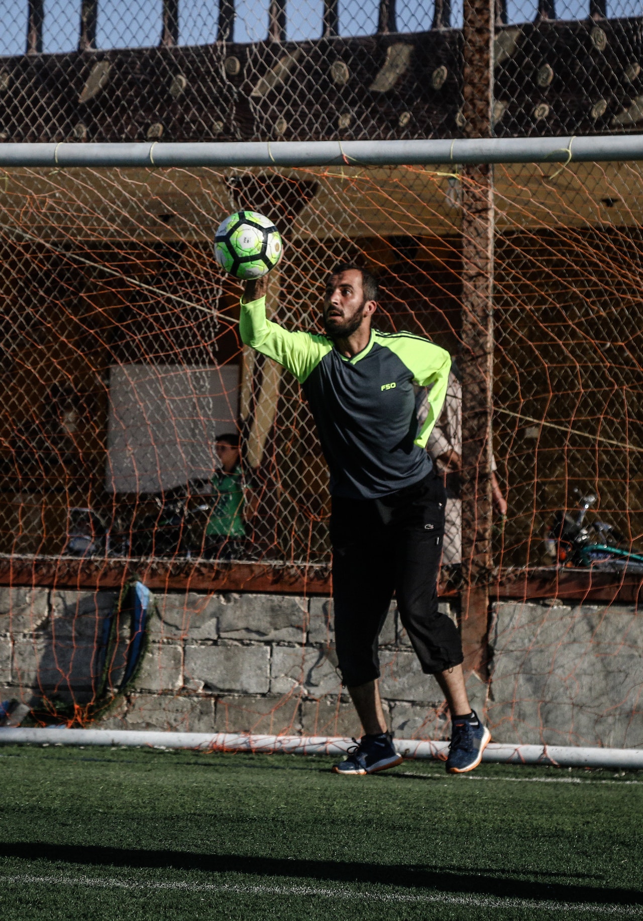 goalkeeper catching the ball